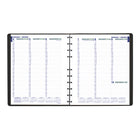 Blueline - 2027 agenda hebdomadaire MiracleBind 12 mois avec reliure à double spirale – 10 3/4 po x 8 1/8 po – noir – bilingue-Reliure spirale double avec couverture souple aspect lézard