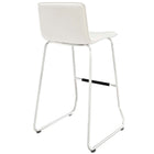 Modway - Dive Tabouret de bar - Blanc-Coussin de siège en vinyle