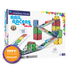 Magna-Tiles - Ensemble de construction magnétique Circuits de course ferroviaire 90 pièces-Ce qui le rend unique: Créés par un amateur de MAGNA-TILES et un super papa, les Circuits de course ferroviaire sont conçus pour permettre aux enfants de construire comme jamais auparavant! Construisez des pistes de course, des rampes, des ponts, et plus encore pour améliorer l’expérience de jeu ouverte!
