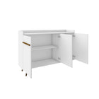 Manhattan Comfort - Buffet Bradley 53,54 po style Mid-Century Modern - Blanc-Caractéristiques style unique à tremper plateau supérieur ajoutant sophistication et beauté