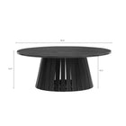 Manhattan Comfort - Ensemble de 2 tables basses et d’appoint Layla modernes - Noir-Base conique à lattes unique offrant stabilité et touche moderne