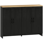 HOMCOM - Buffet moderne 47,2 po L avec rangement - noir-Deux armoires offrent un espace de rangement généreux pour les fournitures quotidiennes 