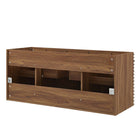 Modway - Render 48" Armoire de lavabo compatible avec un seul lavabo (non inclus) - Noyer-Matchs non inclus