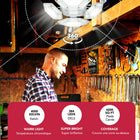 Bell+Howell - Lampe d'atelier QuadBurst 360 à 4 panneaux à visser pour plafond de garage-Se visse dans n'importe quelle douille standard pour une installation rapide sans câblage ni outils