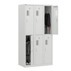 Ceha - Casier NH Series batterie de 3, 2 niveaux avec aérations avant à trous, gris clair-Construction en acier de haute qualité avec revêtement poudre