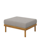 Modway - Wren Terrasse extérieure Bois de teck Ottoman in Bois flotté naturel-Glissières de plancher en plastique