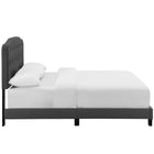 Modway - Amelia Tissu rembourré Lit King, Gris-Sommier requis (non inclus)