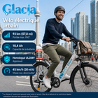 Gyrocopters - Vélo électrique Glacia pour adultes et adolescents - Vitesse 45 km/h - Autonomie (assistance) 93 km - Blanc-Roulez en toute confiance grâce à de puissants freins à disque avant et arrière pour un freinage précis et à une fourche à double suspension avant conçue pour une conduite en douceur