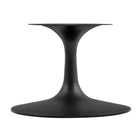 Modway - Lippa Rond de 36 po Faux travertin Table basse, Travertin noir-Assemblée requise