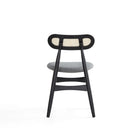 Manhattan Comfort - Lot de 4 chaises de salle à manger Colbert 44,5 cm style industriel chic, rembourrées, noir et gris-Livré chez vous entièrement assemblé Aucun assemblage requis