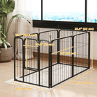 PawHut - Parc pliable pour chien 6 panneaux avec porte et sangle - 24 po H-Livré avec 6 piquets de sol pour une stabilité accrue