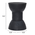 Zuo - Wisdom Table d’appoint - Noir-Garantie limitée de 3 ans