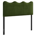 Modway - Athena Velours de performance résistant aux taches Tête de lit King Size, Vert mousse-Velours de performance résistant aux taches