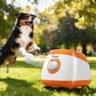 PawHut - Lanceur automatique de balles pour chien - lanceur de balles pour chien avec 3 balles ETPU-Ne lance que lorsqu'une balle est détectée, fonctionnement plus silencieux pour aider les chiens timides à jouer facilement 