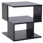 HOMCOM - Table d’appoint avec rangement - noir-Design simple et élégant, fonctionnel et adapté à toutes les pièces 