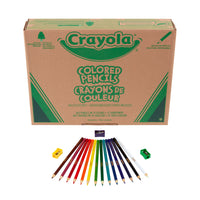 Crayola - crayons de couleur format Classpack - Paquet de 462-Comprend 462 crayons de couleur prétaillés en 14 couleurs différentes et 12 taille-crayons à main