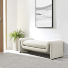 Modway - Waverly Tissu Boucle Banc - Ivoire-Rembourrage en mousse dense