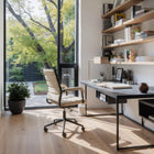 Zuo - Auction Chaise de bureau - Beige-Dimensions: 26,8 po L x 24,4 po L x 41,3 po H