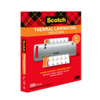 Scotch - Pochettes de plastification thermique - taille 3 mil - paquet de 200-Idéal pour protéger les objets des dommages