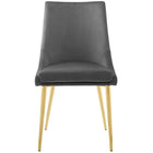 Modway - Viscount Accent moderne Performance Velvet Chaise à manger - Gris-Assemblée requise