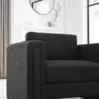 Modway - Visible Tissu Boucle Fauteuil - Noir-Ressorts hélicoïdaux enchevachés