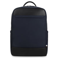 Bugatti - Sac à dos professionnel de la collection Hudson pour ordinateur portable jusqu’à 15,6 po - Bleu marine-Fabriqué en polyester et garnitures en cuir synthétique 