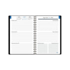 Mead - Agenda Upper Class scolaire hebdomadaire/mensuel pour étudiants 2026-2027 - 8 ½ po x 6 po - couverture noire - bilingue-Couverture en poly durable dans noir