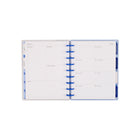 The Happy Planner - Planificateur daté format classique 2026–2027 à reliure à disques - 9-3/4 po x 5-5/16 po - Bleus champêtres-Doté du système de reliure à disques personnalisable de Happy Planner, pour ajouter ou retirer des pages en toute facilité