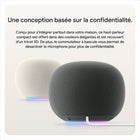 Google - Haut-parleur Home - Vert lichen-Le haut-parleur émet une lueur dynamique sous la base qui vous indique quand il écoute ou vous répond. Le commutateur vous permet de désactiver le microphone pour plus de confidentialité