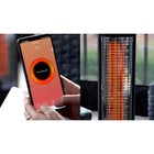 EnerG+ - 1500-Watt Infrared Floorstanding Electric Outdoor Heater with Wifi-Télécommande et contrôle WiFi