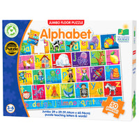 University Games - The Learning Journey Jumbo Floor Puzzles: Alphabet - Puzzle De Reconnaissance De l'Alphabet Pour Enfants - Puzzle De Sol Amusant Avec Des Lettres-Développe les compétences tactiles, motrices, de réflexion et d’apprentissage