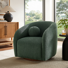 Modway - Holland Pivot Tissu chenille Fauteuil - Rose-Rembourrage en mousse moelleux et support de ressort