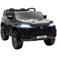 Qaba - Voiture électrique sous licence Lexus GX550 12V avec 2 places assises - noir-Le Lexus GX550 sous licence officielle offre une expérience de conduite réaliste et luxueuse 