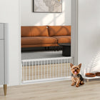 PawHut - Barrière pour Chien 26"-37" L - 14" H et 2 Extensions - Blanc-Facile à enjamber tout en gardant les petits chiens en sécurité à l'intérieur