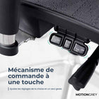 MotionGrey - Space Mesh Chair - Chaise de bureau ergonomique avec appuie-tête reglable et dossier pivotant-Dimensions hors tout : 20 poL x 18 poP x 44-48 poH