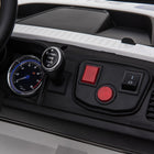 Aosom - voiture électrique pour enfants 2 places 12v rc camion de police - blanc-Musique préinstallée et centre multimédia ou utilisez les ports USB/TF et la prise auxiliaire pour écouter leur chanson préférée 
