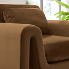 Modway - Waverly Performance Velvet Fauteuil - Brown-Rembourrage en mousse dense