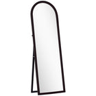 HOMCOM - Miroir corporel arqué - 21 po l x 64 po H - finition bois brun-Le miroir pleine longueur permet de voir l'ensemble de la tenue sans effort 
