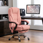 Vinsetto - Fauteuil de bureau massant inclinable à hauteur réglable et repose-pieds - rose-Faites une pause et étirez-vous avec un angle d’inclinaison de 135° et un repose-pieds 