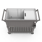 Permasteel - Glacière de patio style mobilier 80 pintes avec séparateur - gris foncé-Le bouchon de drainage permet de vider facilement la glace fondue et l’excès d’eau.