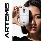 Cybeart - Artemis Souris sans fil ultra-légère tri-mode - Blanc-Tri-mode (Bluetooth / 2,4 GHz / USB-C) pour un basculement fluide et une latence ultra-faible sur n’importe quel appareil