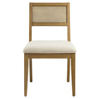 Modway - Nimba Faux rotin Tissu Chaises de salle à manger Ensemble de 2 - Ivoire à tissage de bruyère-9