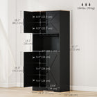 HOMCOM - Armoire de cuisine avec plan de travail pour micro-ondes - noir-Avec des portes de style ferme et un plateau supérieur aspect chêne 