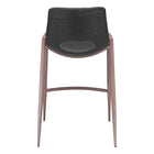 Zuo - Desi Tabouret de comptoir - Noir/Noyer - Ensemble de 2-6