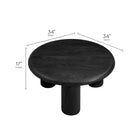 Modway - Mavina Manche Bois de manguier Table basse - Noir-Table basse ronde