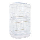 PawHut - Cage à oiseaux 36 po H avec poignée - blanc-Enclos pour oiseaux offrant suffisamment d'espace pour les petits oiseaux tels que les pinsons et les perruches 