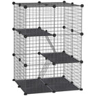 PawHut - Parc pour cochons d’Inde et lapins 39 panneaux avec porte - chaque panneau 14 po L x 18 po H-Convient aux petits animaux comme les chatons et les furets, non adapté aux hamsters et aux rats 