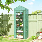 Outsunny - Serre mini à 5 niveaux- Grande porte enroulable à fermeture éclair pour assurer une bonne ventilation et gérer facilement les plantes  
