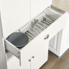 HOMCOM - Armoire de cuisine 72 po avec tiroir, 4 portes et 3 étagères réglables - blanc-Les matériaux en bois d'ingénierie sélectionnés avec finition blister assurent stabilité et facilité d'entretien 