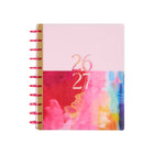 The Happy Planner - Planificateur daté grand format 2026–2027 à reliure à disques - 11-1/2 po x 10-1/4 po - Expression abstraite-La disposition Tableau de bord en grand format, avec sa conception côte à côte, vous permet de visualiser vos priorités en un coup d’œil
